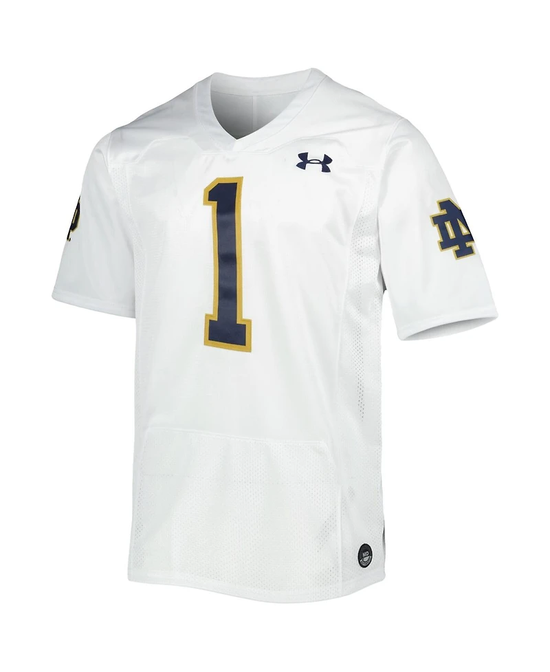 Men's Under Armour #1 White Notre Dame Fighting Irish Premier Limited Jersey