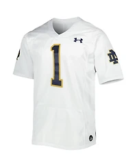 Men's Under Armour #1 White Notre Dame Fighting Irish Premier Limited Jersey
