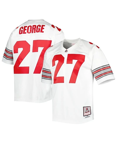Men's Mitchell & Ness Eddie George White Ohio State Buckeyes Authentic Jersey