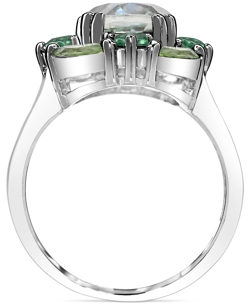 Multi-Gemstone Cluster Ring (3-5/8 ct. t.w.) in Sterling Silver