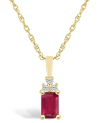 Macy's Ruby (3/4 Ct. t.w.) and Diamond Accent Pendant Necklace