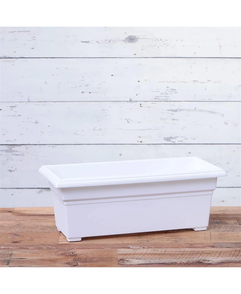 Novelty Countryside Patio Planter Box, White, 12 Inch by 27 Inch