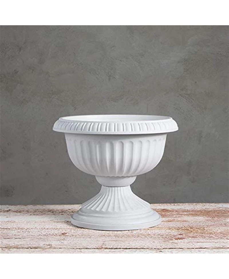 Novelty Poly Grecian Urn, Flower Pot/Planter, Plastic, Stone Color, 18"