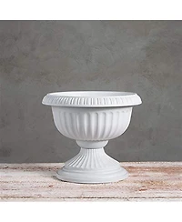 Novelty Poly Grecian Urn, Flower Pot/Planter, Plastic, Stone Color, 18"