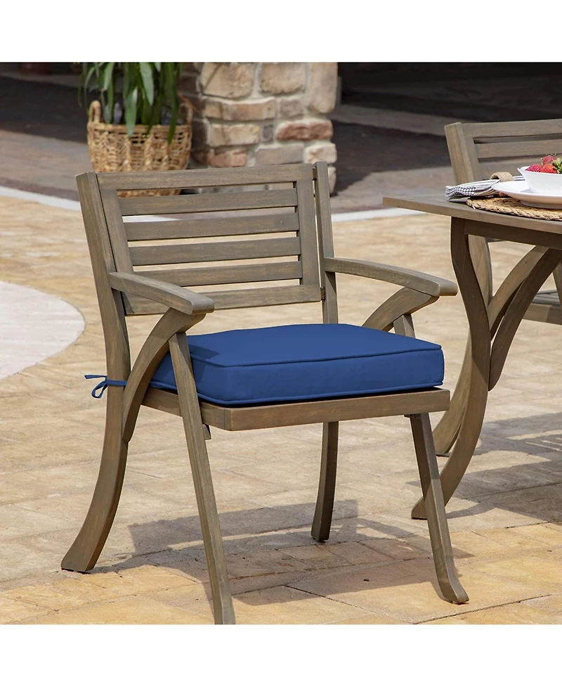 Arden Selections ProFoam EverTru Rounded Back Patio Cushion Blue