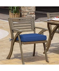 Arden Selections ProFoam EverTru Rounded Back Patio Cushion Blue