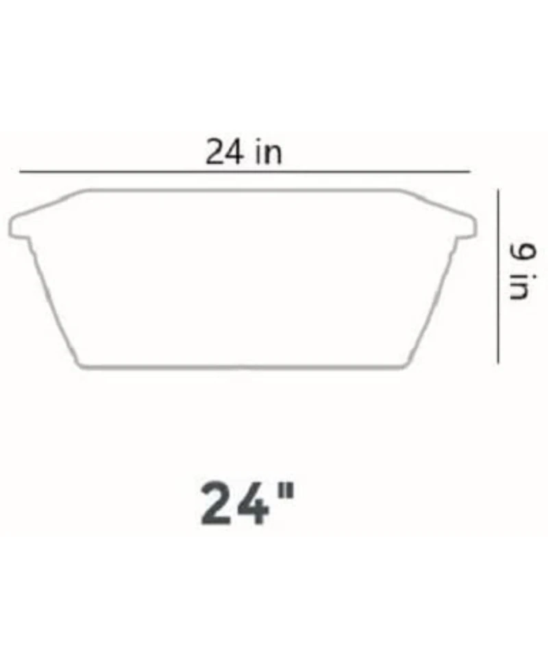 Hc Companies SPX24DBE21 Plastic Deck Rail Planter Box Chocolate - 24in