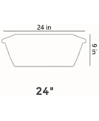 Hc Companies SPX24DBE21 Plastic Deck Rail Planter Box Chocolate - 24in