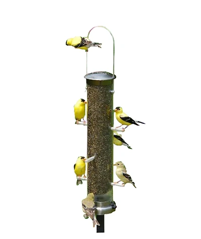 Aspects ASP400 Quick Clean Nyjer Tube Bird Feeder Brushed Nickle