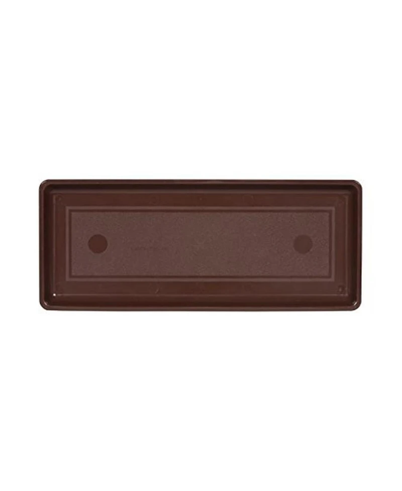 Novelty (#10183) Plastic Flower Box Tray, Brown 18"