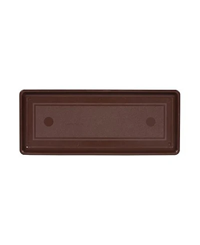 Novelty (#10183) Plastic Flower Box Tray, Brown 18"