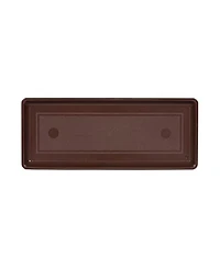 Novelty (#10183) Plastic Flower Box Tray, Brown 18"