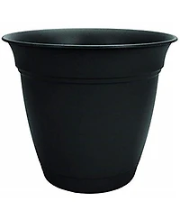 The Hc Companies Eclipse Round Plastic Planter w Saucer 12 - Black