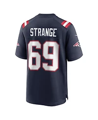 Men's Nike Cole Strange Navy New England Patriots 2022 Nfl Draft First Round Pick Game Jersey