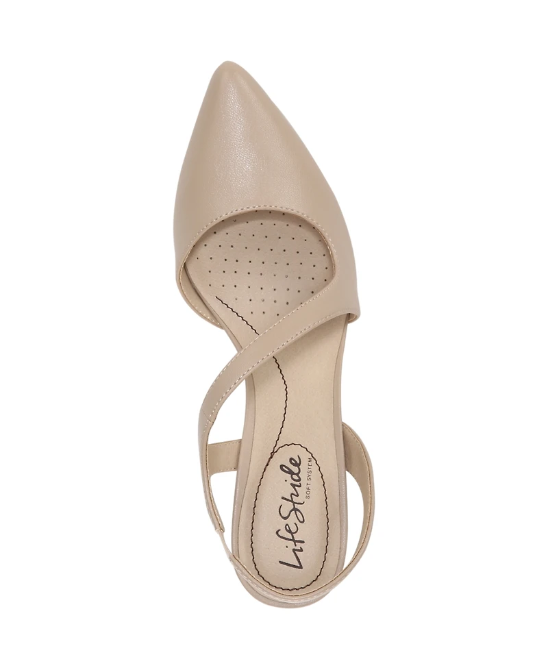 LifeStride Women's Santorini Asymmetrical Slingback Pumps
