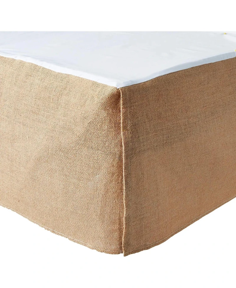 Greenland Home Fashions Burlap 15" Drop Bedskirt
