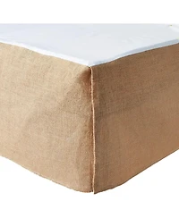 Greenland Home Fashions Burlap 15" Drop Bedskirt