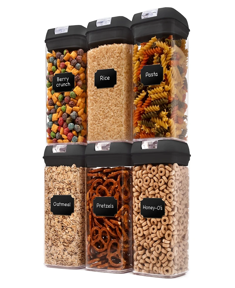 Cheer Collection 6 Piece Food Storage Containers, 1.2 Liter