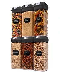 Cheer Collection 6 Piece Food Storage Containers, 1.2 Liter