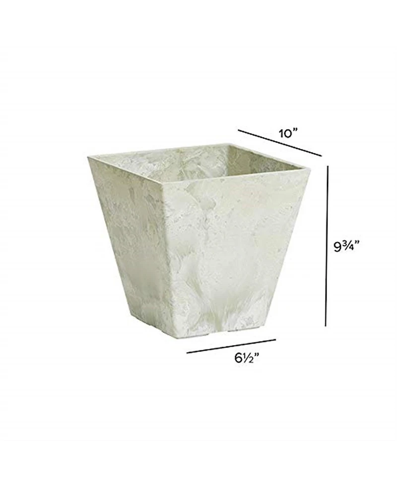 Novelty 35080 Ella Square Planter Artstone Collection Mint - 10 inch