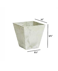 Novelty 35080 Ella Square Planter Artstone Collection Mint - 10 inch