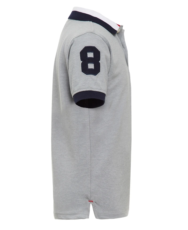 Tommy Hilfiger Toddler and Little Boys Striped Collar Embroidered Matt Polo