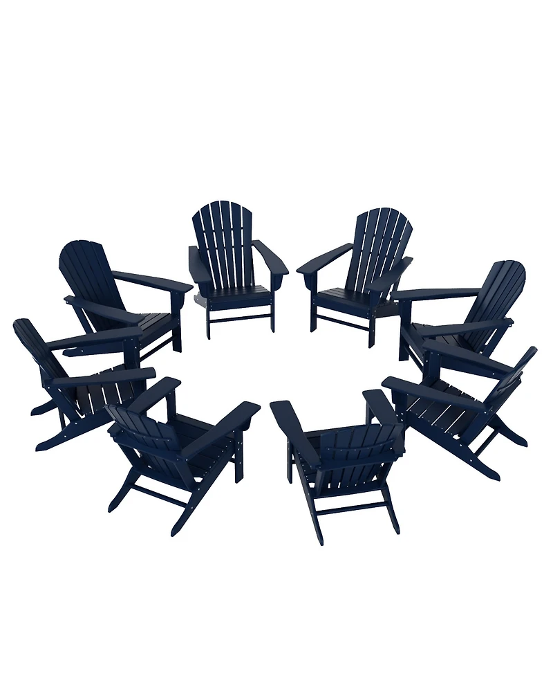 WestinTrends All-Weather Contoured Outdoor Poly Adirondack Chair (Set of