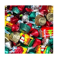 Just Candy 104 pcs Christmas Gift Tin with Hershey's Holiday Chocolate Candy Mix (1.5 lb)
