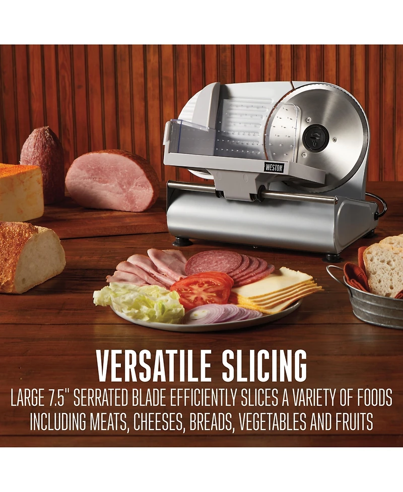 Weston 7.5" (19 cm) Meat Slicer - 61-0750-w
