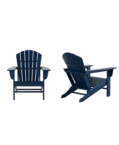 All-Weather Contoured Outdoor Poly Adirondack Chair (Set of 2)