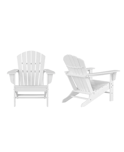 All-Weather Contoured Outdoor Poly Adirondack Chair (Set of 2)