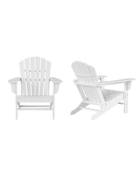 All-Weather Contoured Outdoor Poly Adirondack Chair (Set of 2)