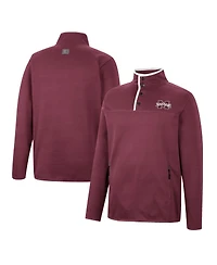 Men's Colosseum Maroon Mississippi State Bulldogs Rebound Quarter-Snap Jacket