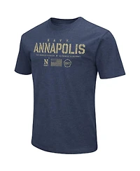 Men's Colosseum Navy Navy Midshipmen Oht Military-Inspired Appreciation Flag 2.0 T-shirt