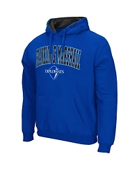 Men's Colosseum Blue Franklin & Marshall Diplomats Arch Logo Pullover Hoodie