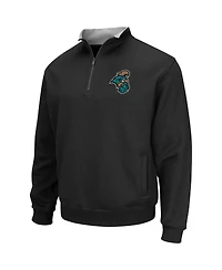 Men's Colosseum Black Coastal Carolina Chanticleers Tortugas Quarter-Zip Sweatshirt