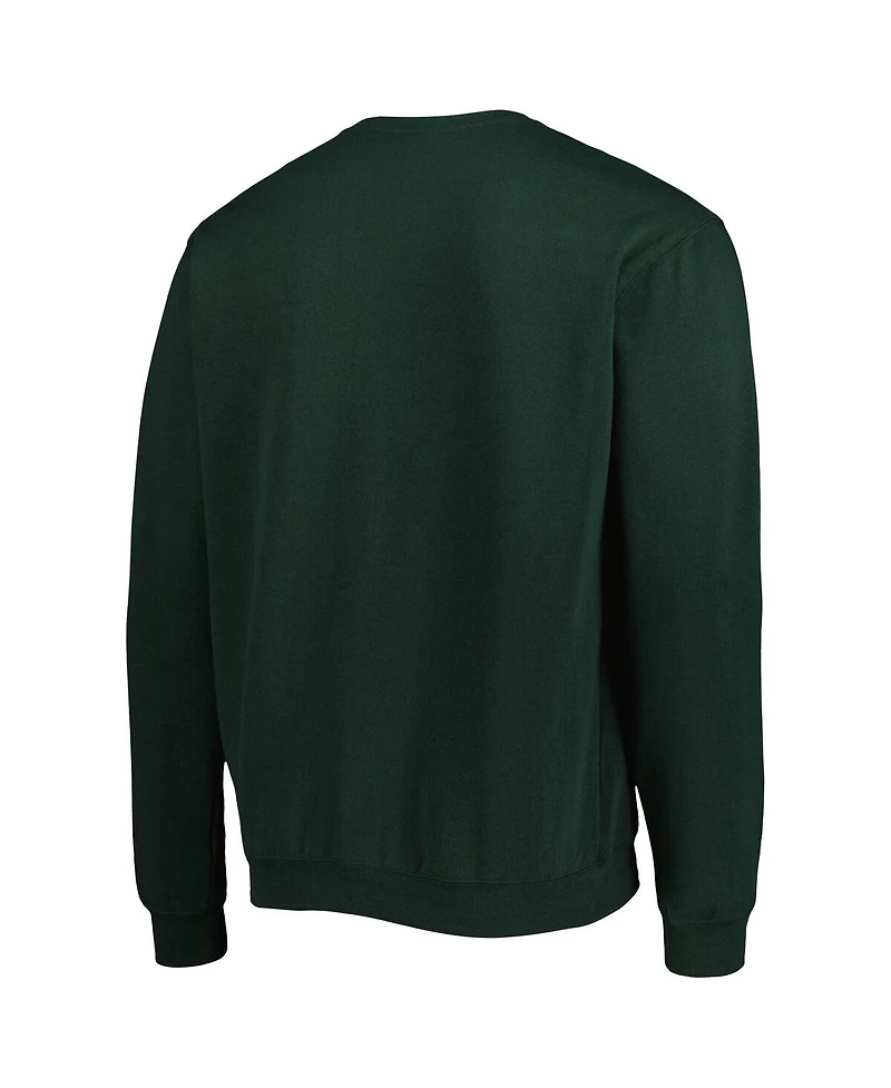 Men's Colosseum Green Florida A&M Rattlers Arch Over Logo Pullover Sweatshirt