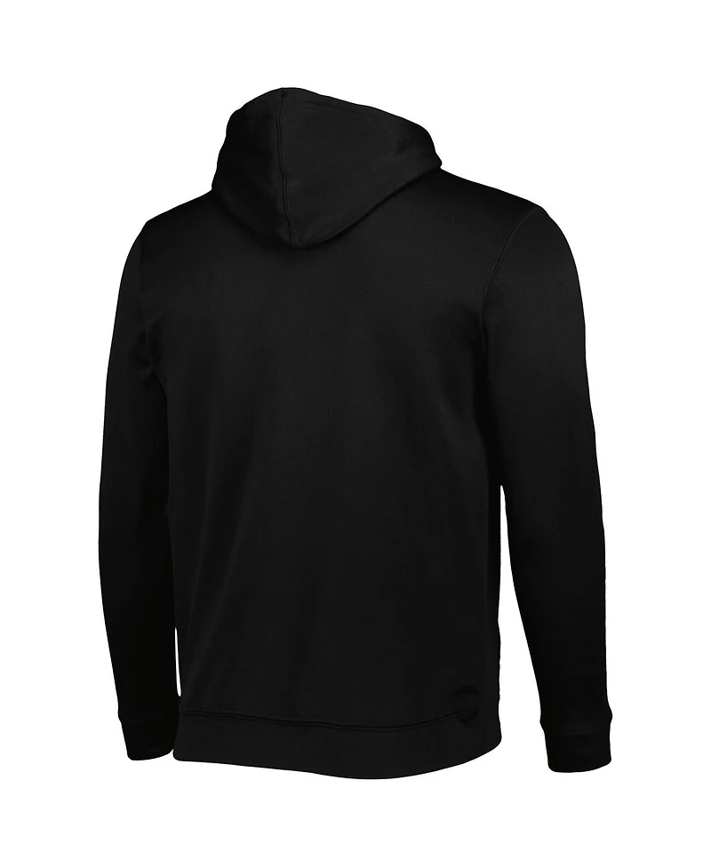 Men's Colosseum Black Indiana Hoosiers Slash Stack 2.0 Pullover Hoodie