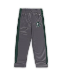 Toddler Boys Colosseum Green, Gray Michigan State Spartans Shark Full-Zip Hoodie Jacket and Pants Set