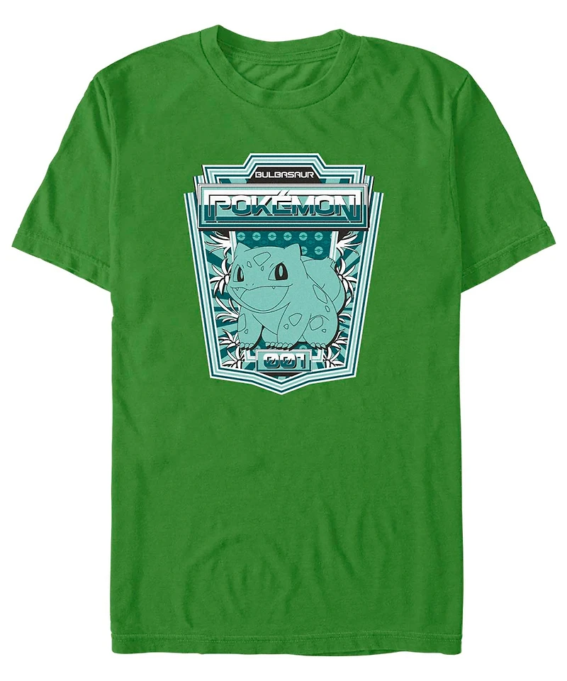 Fifth Sun Men's Bulbasaur Badge Short Sleeve T-shirt