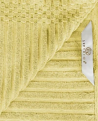 Superior Soho Checkered Border Cotton 4 Piece Hand Towel Set, 28" x 16"