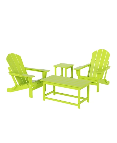 WestinTrends 4-Piece Outdoor Paio Adirondack Conversation Set