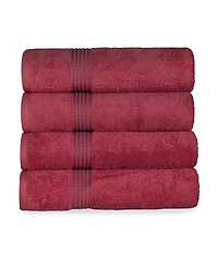 Superior Solid Quick Drying 100% Egyptian Cotton 4-Pc Bath Towel Set