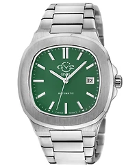GV2 by Gevril Men's Potente Automatic Silver-Tone Stainless Steel Bracelet Watch 40mm