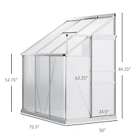 Outsunny 6' x 4' Walk-in house for Outdoor w/ Roof Vent Sliding Door