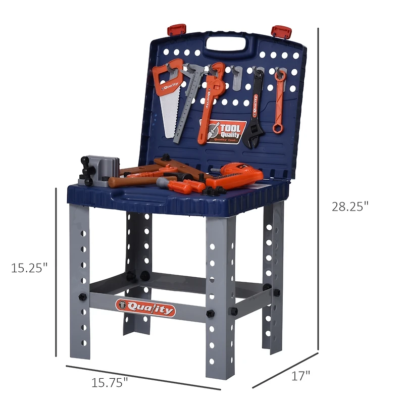 Qaba 68 Pcs Kids Workbench and Construction Toy