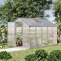 Outsunny 10' x 6' Portable Outdoor Walk-In Garden house w/ Roof Vent