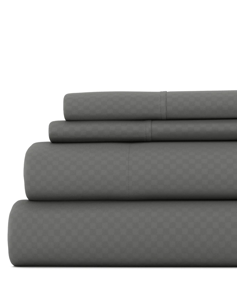 ienjoy Home Expressed Embossed Checkered 3-Pc. Sheet Set, Twin