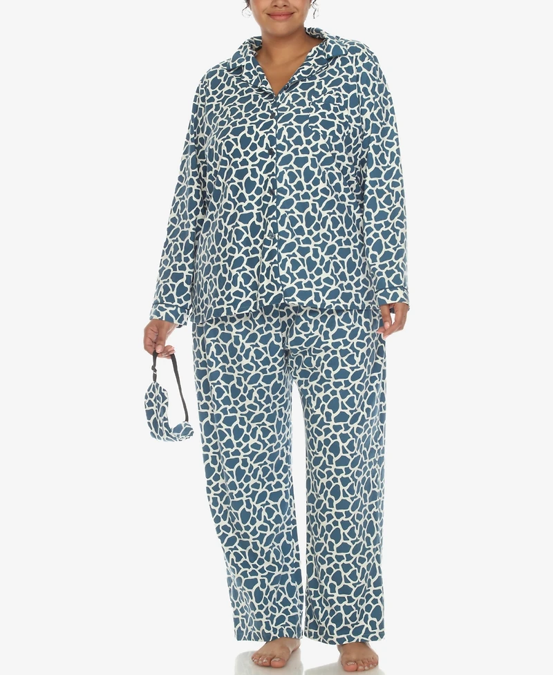 White Mark Plus Pajama Set, 3-Piece