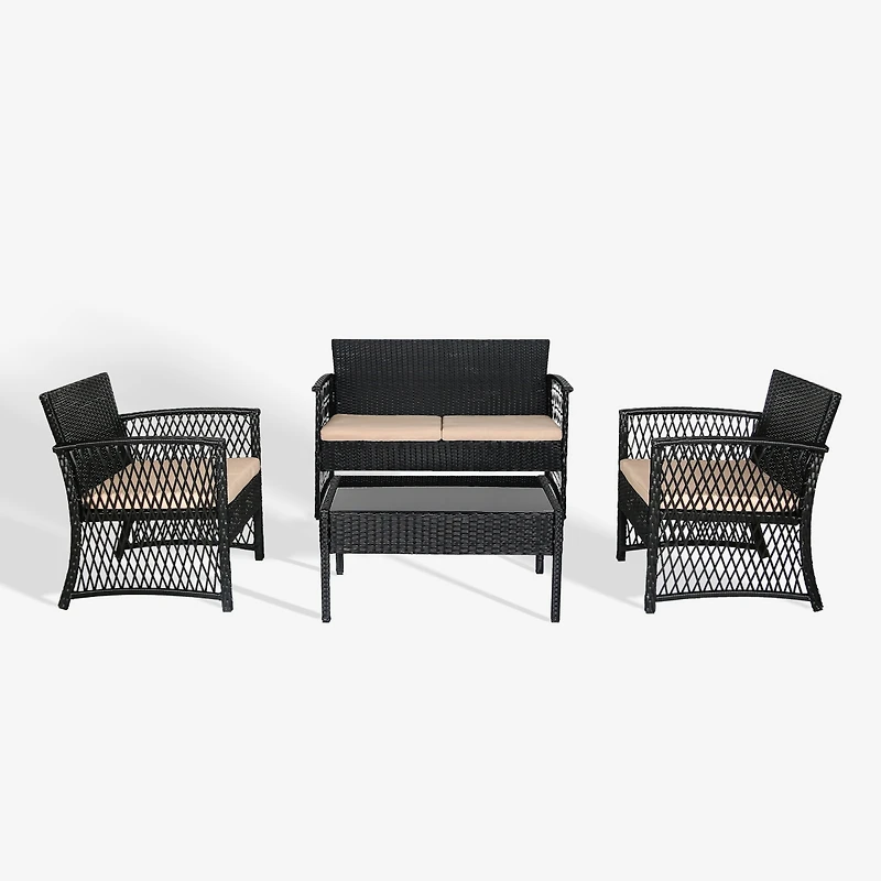 WestinTrends 4-Piece Outdoor Patio Conversation Set